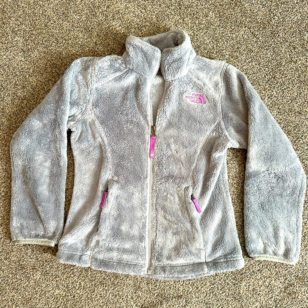 Youth north face zip up fleece jacket